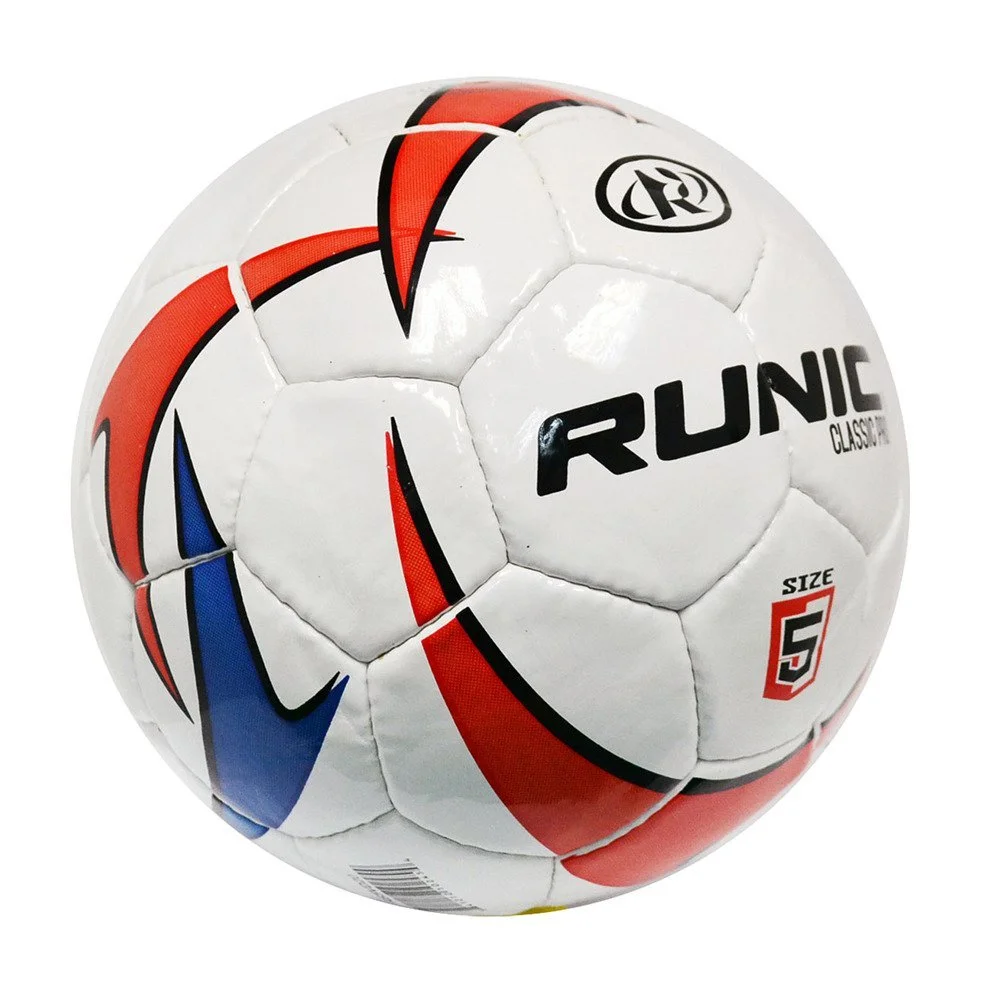 Balon De Futbol Classic Pro 5 Runic detalle del balon de futbol runic, cosido y material PVC