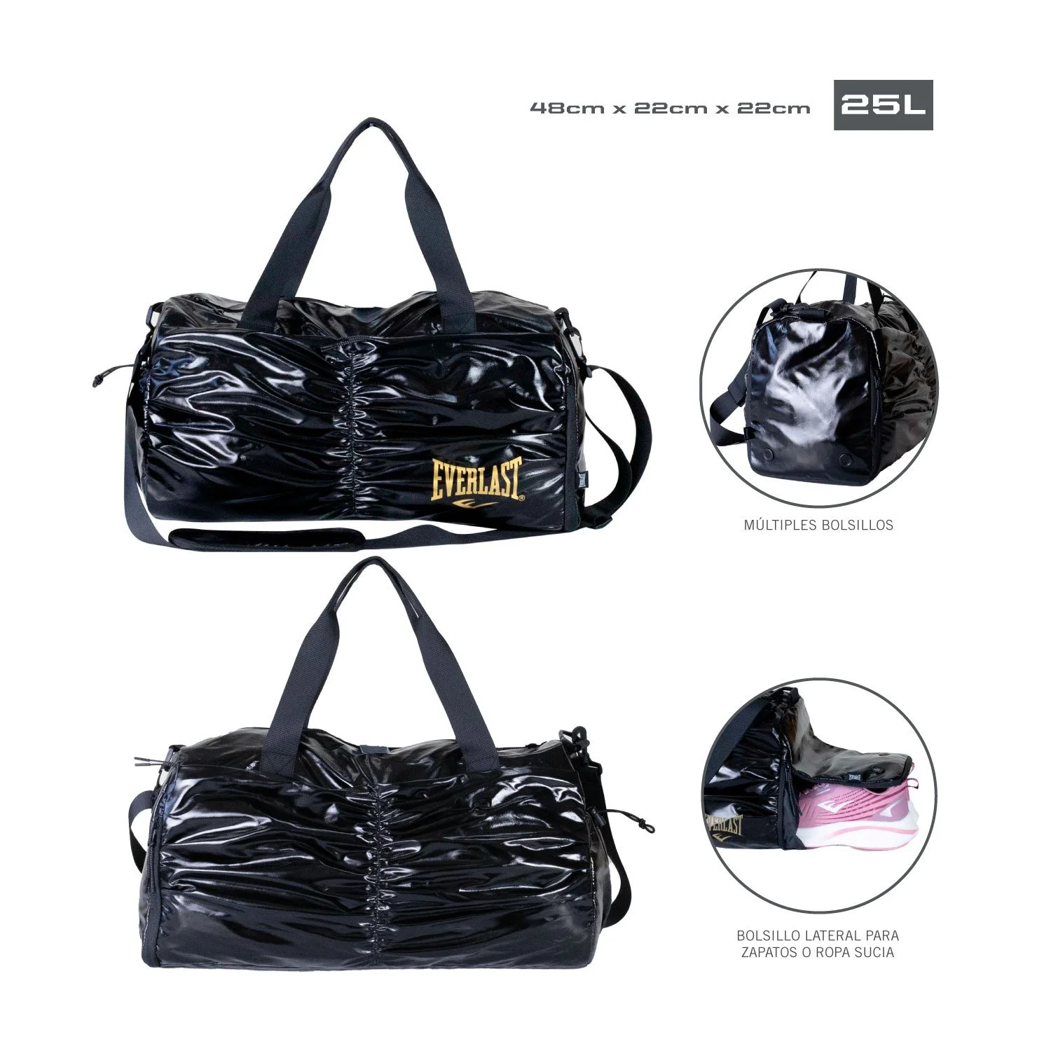 Bolso Deportivo Everlast 25L Resistente Bolso Deportivo Everlast 25L con diseños modernos y correas ajustables