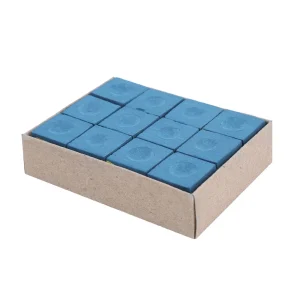 Set de tizas de billar azul (12 piezas)