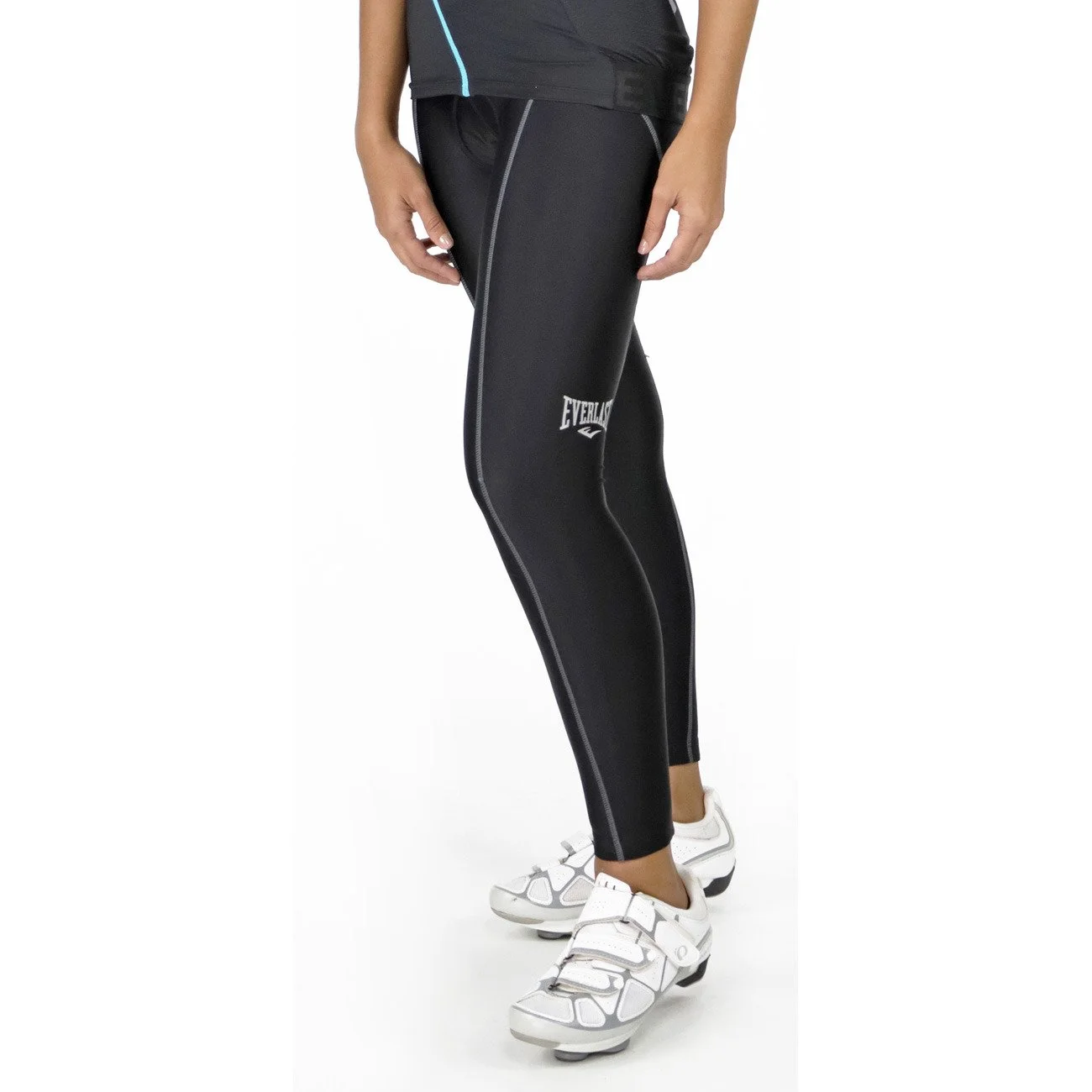 Legging De Nylon Para Ciclismo Everlast detalle de la tela transpirable del legging de ciclismo