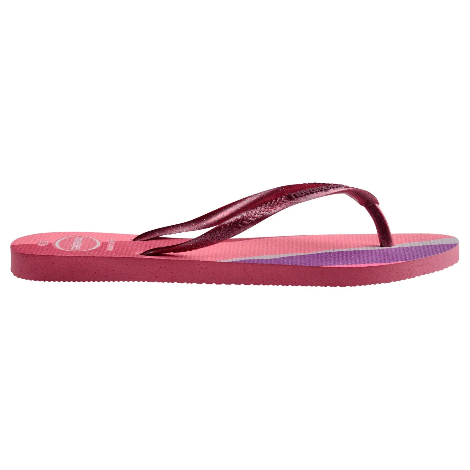 Sandalias Havaianas Sl Palette Glw detalle de la sandalia havaianas, parte superior