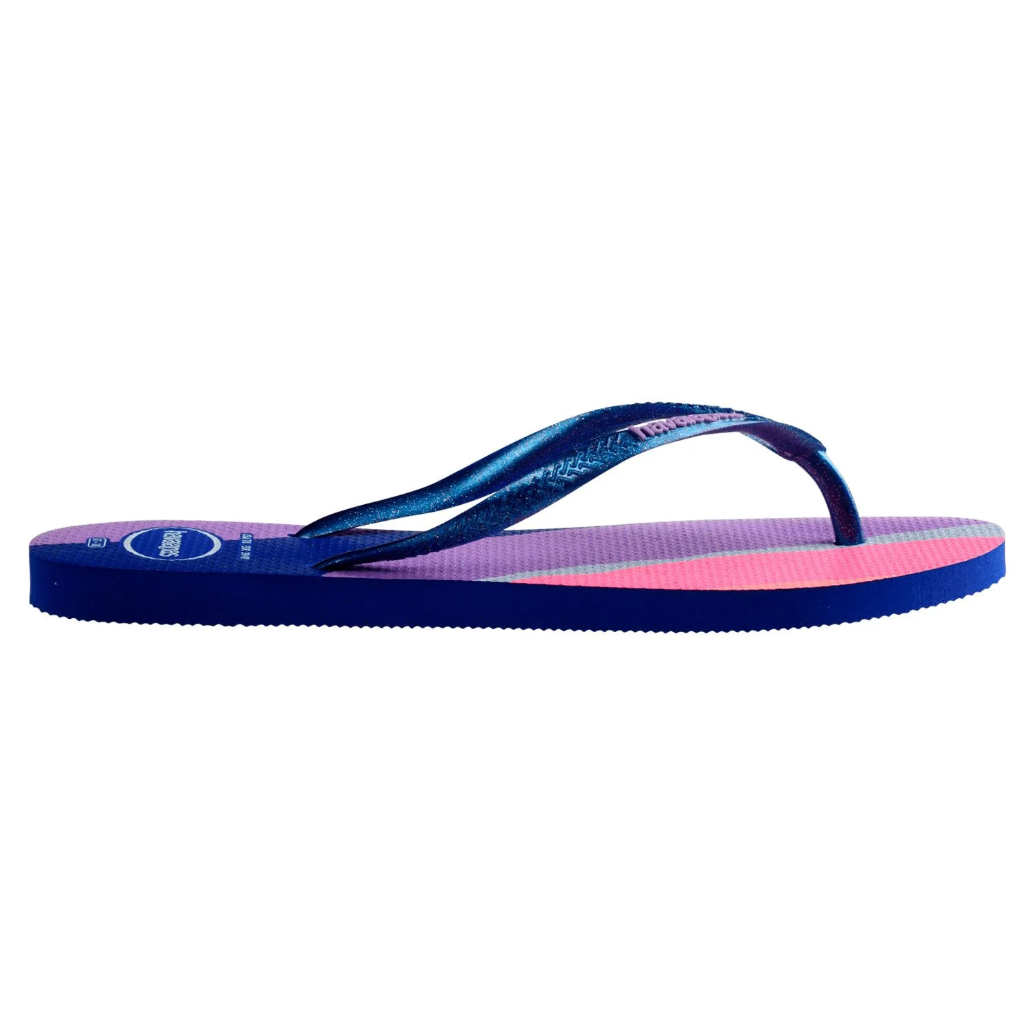 Sandalias Havaianas Sl Palette Glw Fc Caucho detalle de la suela de las sandalias havaianas