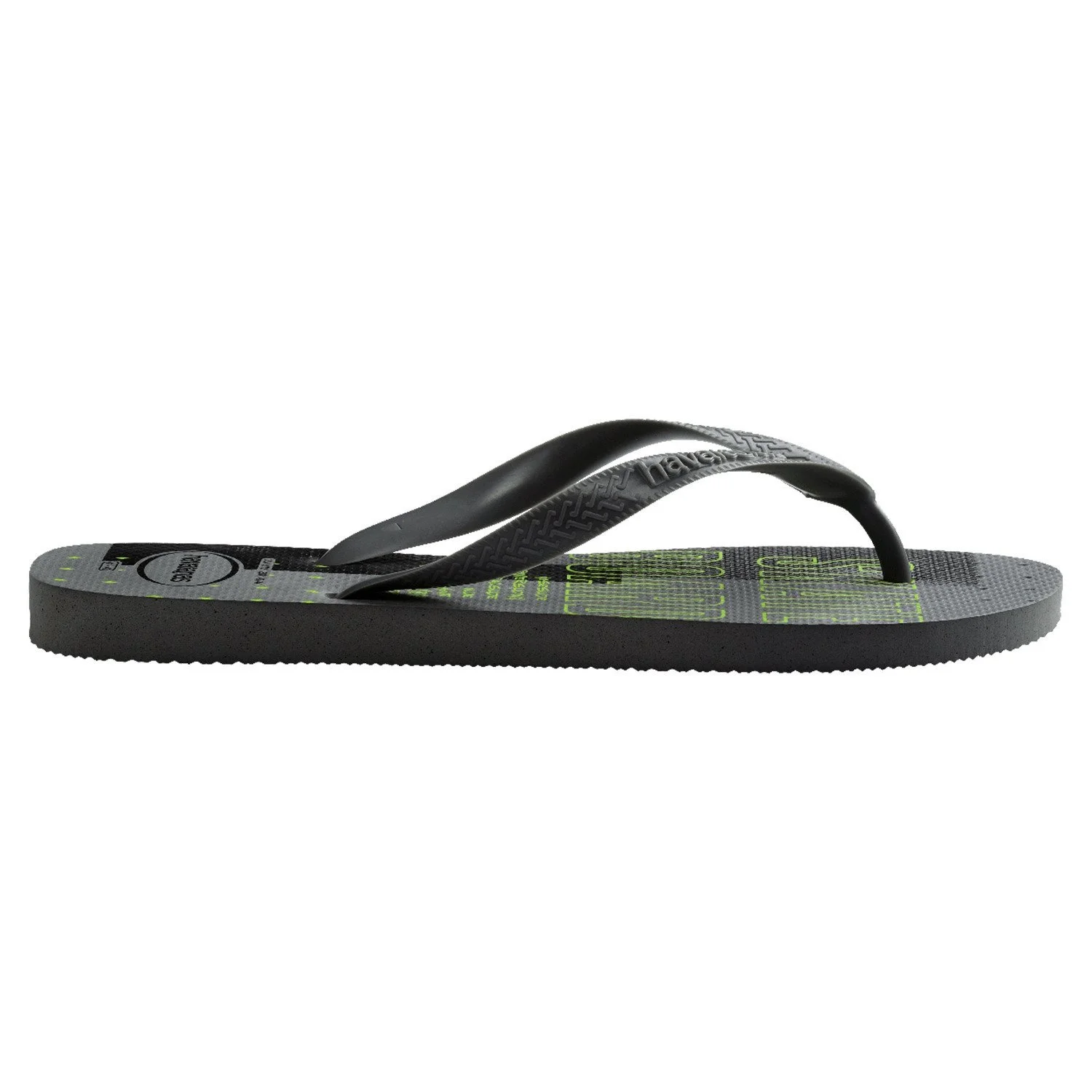 Sandalias Havaianas Top Athletic Fc Caucho detalle de la suela de las sandalias havaianas