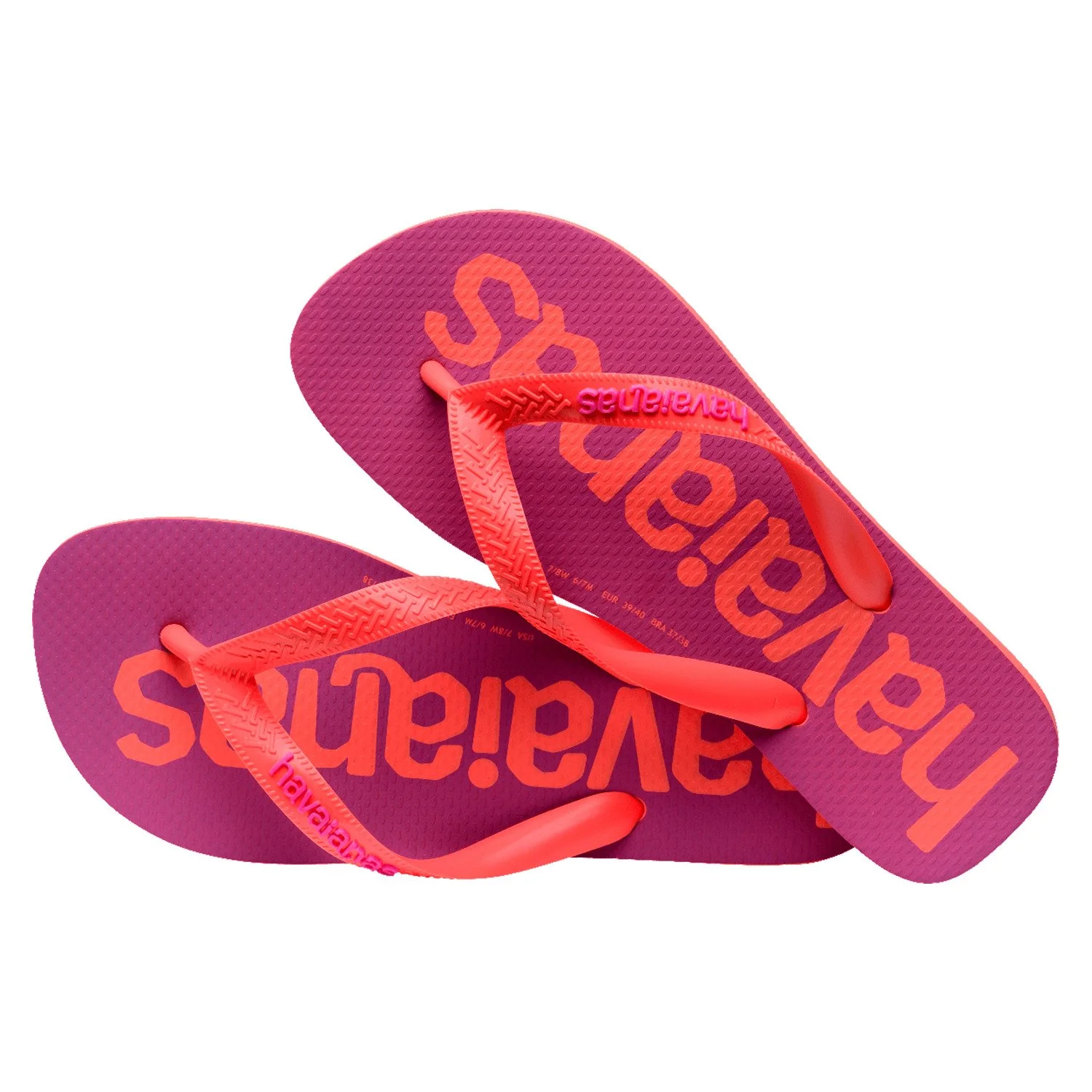 Sandalias Havaianas Top Logomania 2 Fc Caucho vista lateral de las sandalias havaianas top logomania 2 fc