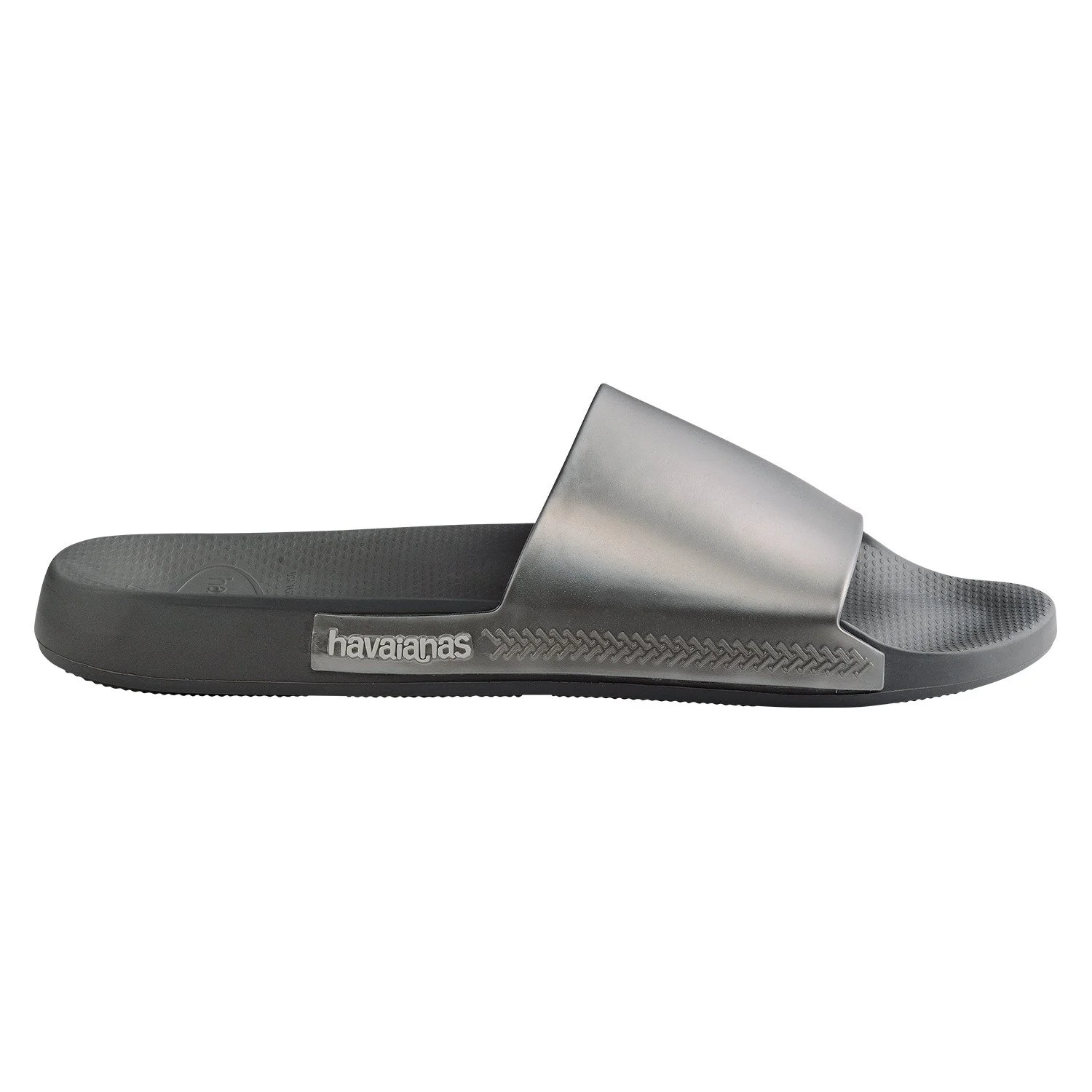 Sandalias Havaianas Slide Classic Met Caucho detalle de la suela de las sandalias havaianas