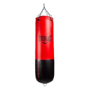 saco de boxeo everlast powerlock, cuero sintetico y relleno especial