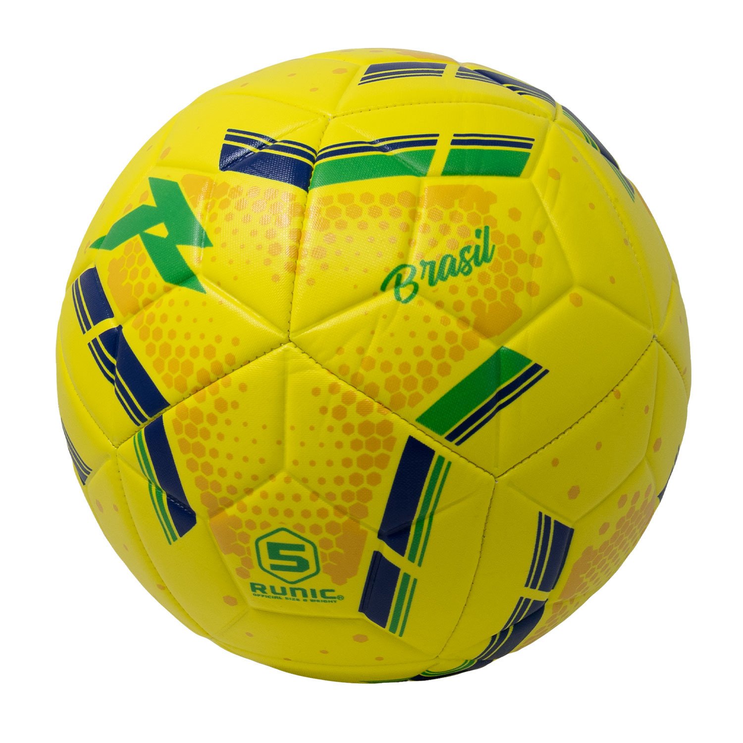 Balon De Futbol Brasil Runic #5 pelota de fútbol Runic, diseño vibrante con detalles gráficos