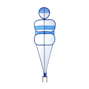 Barrera Futbol Metal 165x47cm Azul y Blanco