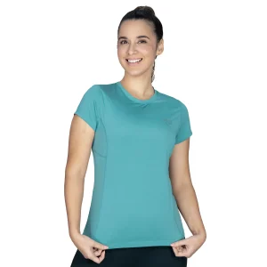 Ofertas Camiseta deportiva aqua Everlast Impact para mujer manga corta