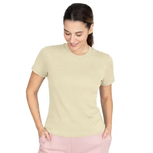 Ofertas Camiseta deportiva beige Everlast Essential manga corta mujer