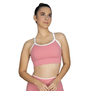 Ofertas Top deportivo pop rosa Everlast con ribete blanco