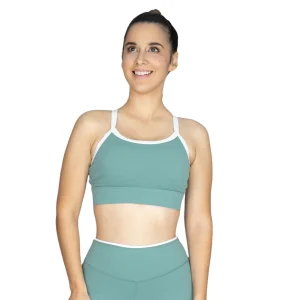 Ofertas Top deportivo pop verde Everlast con ribete blanco