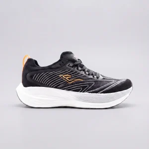 Zapatillas Elite Blast-D1 de Everlast para dama en colorway Negro/Blanco/Naranja, running de velocidad responsivo.