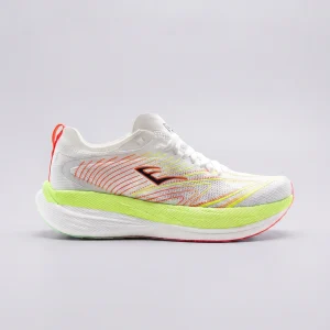 Zapatillas Elite Blast-D4 de Everlast para dama en colorway Blanco/Naranja/Verde neon, running de alta velocidad.