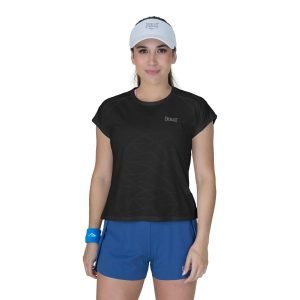 Ofertas Camiseta deportiva mujer negra Everlast línea Jacquard